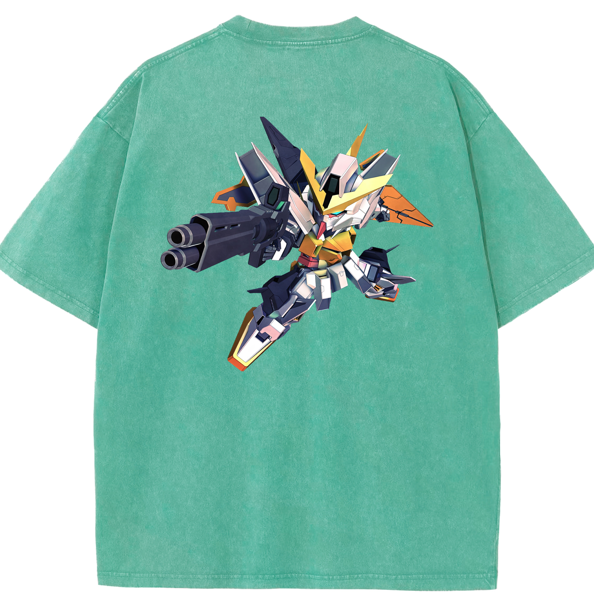 （画像用） 機動戦士ガンダム Mobile Suit Gundam 綿100% ヴィンテージ風 半袖Tシャツ（背面プリント）